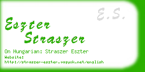 eszter straszer business card